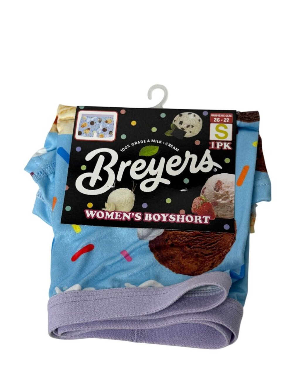 Breyers Ice Cream Women's Boyshort Lounge Shorts Size S Graphic Sleep Shorts